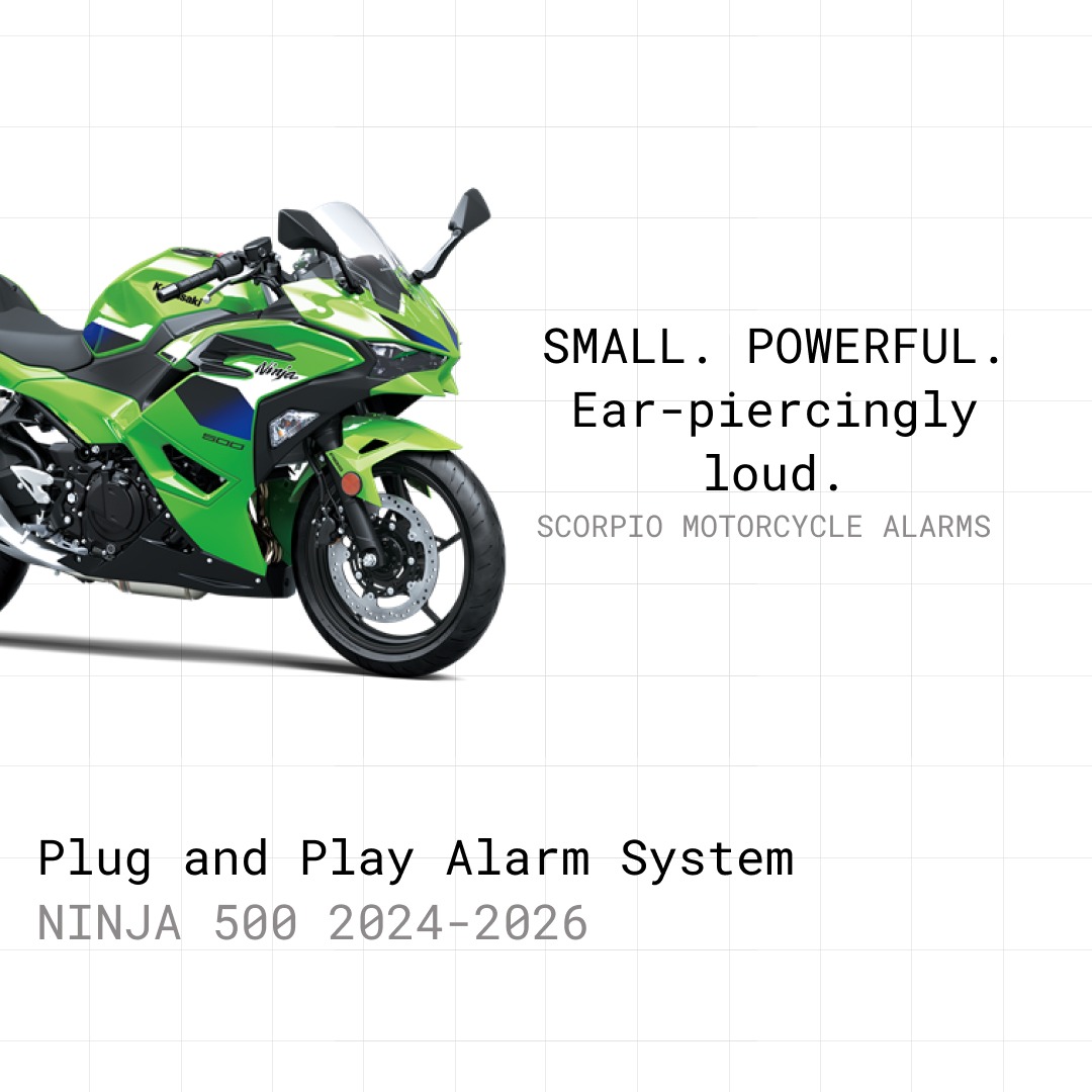 Kawasaki Ninja 500 2024-2026 Alarm System – Plug and Play – by